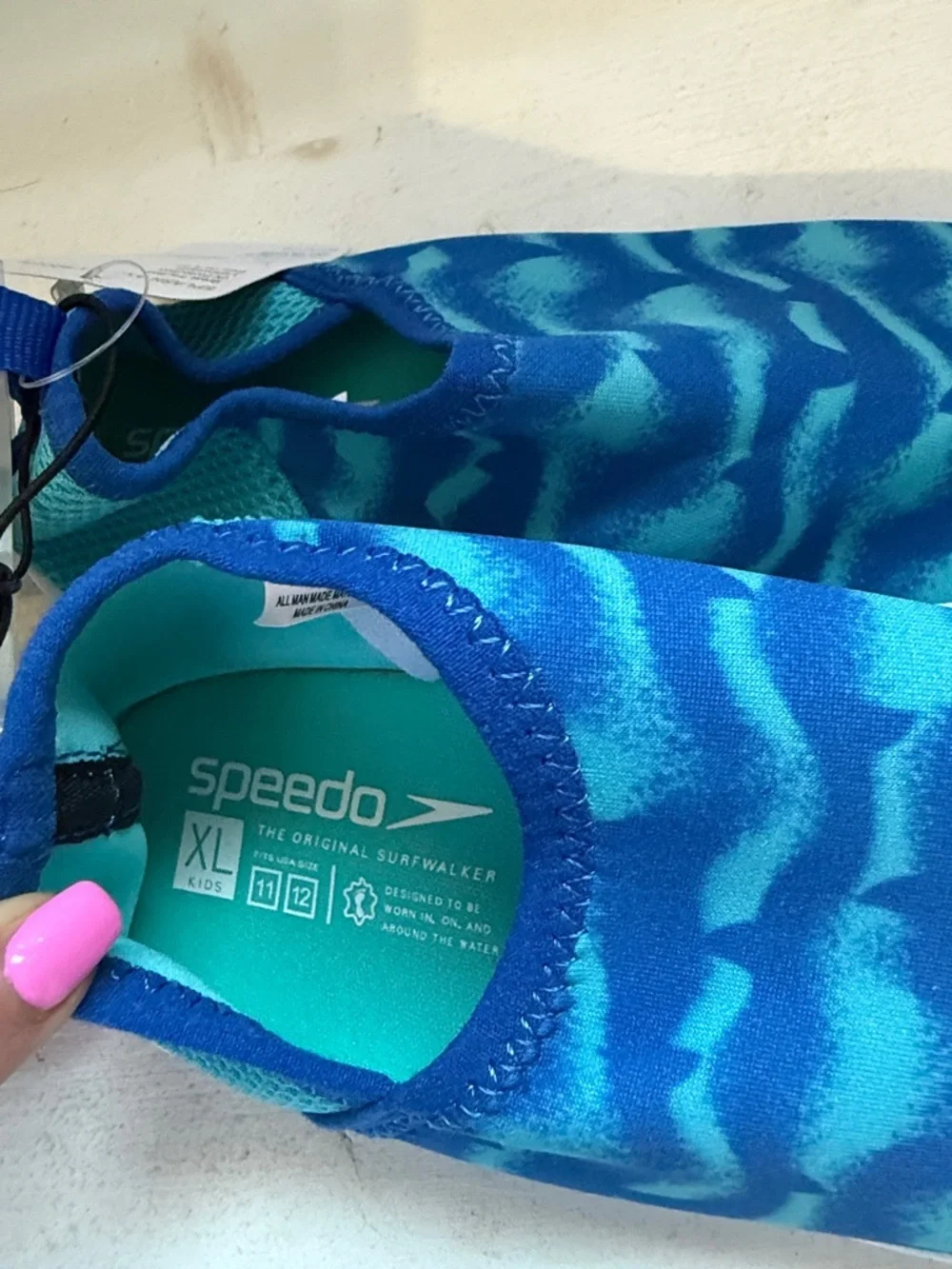 Speedo Kids Teal & Blue Wave Splash Water Shoes